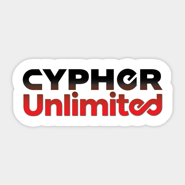 Black and Red CU Logo Sticker by Cypher Unlimited